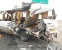 تصادف زنجیره ای محور یزد-مهریز یک کشته و 24 مصدوم به جا گذاشت +تصاویر