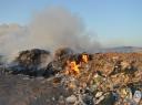 فاجعه آتش سوزی وسیع در محل دفن زباله های میبد