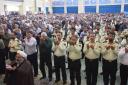 حضور منسجم پرسنل نیروی انتظامی میبد در میعاد گاه نماز جمعه+ تصاویر